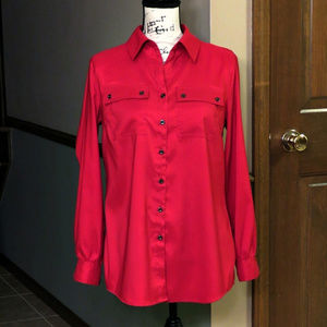 STYLE & CO Red Tunic Blouse - Size 4